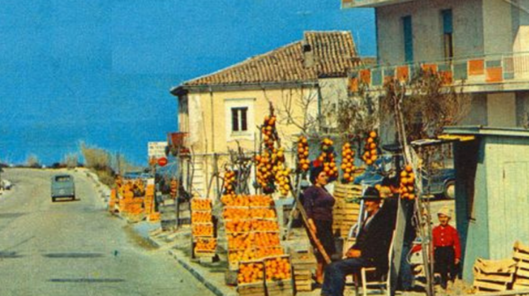 Il mercatino degli agrumi di Vallevò - anni 60