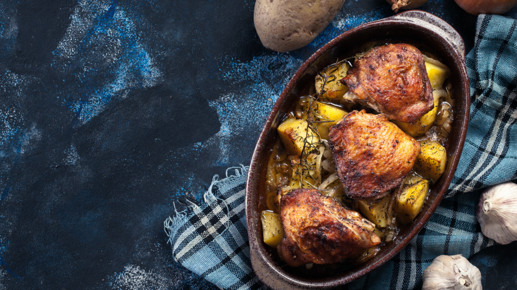 Il pollo cotto sulla brace