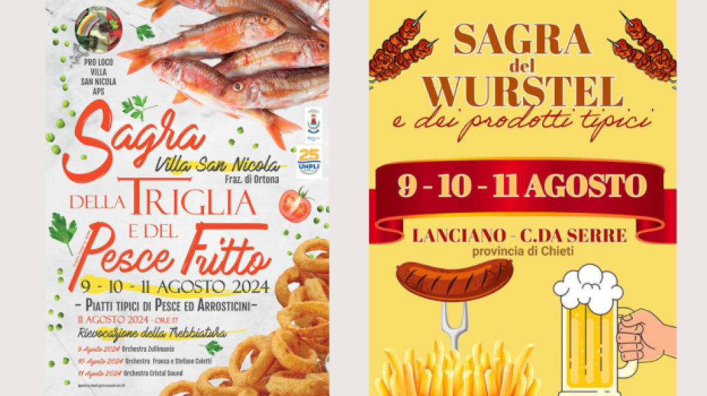 Gli appuntamenti del 9 Agosto