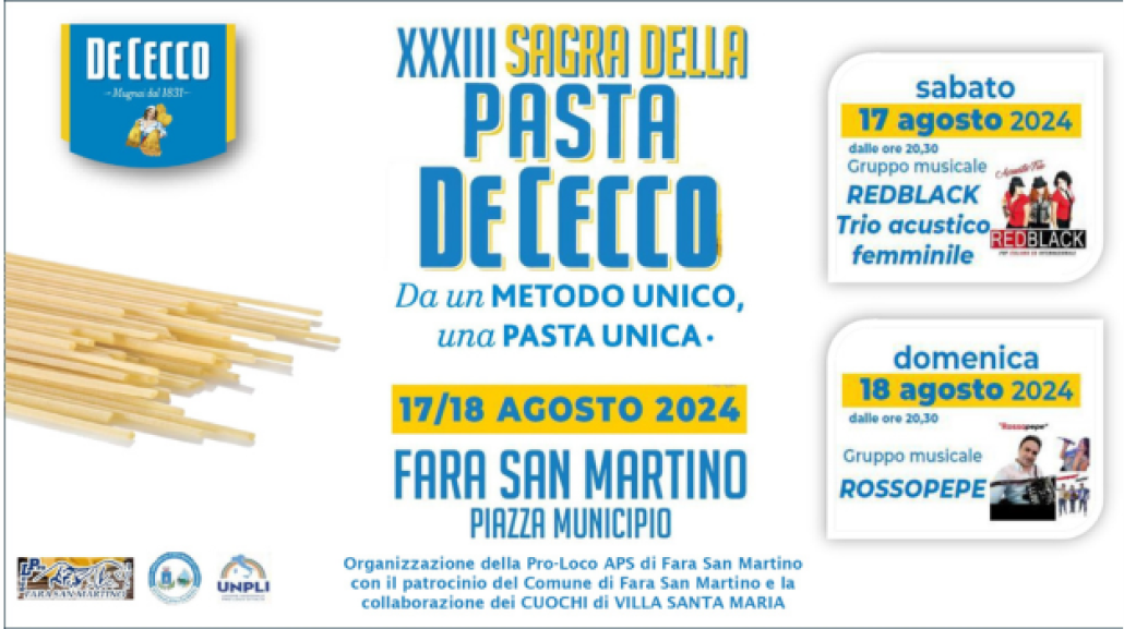 Gli appuntamenti del 17 Agosto