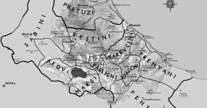 Cartina dei Popoli Italici